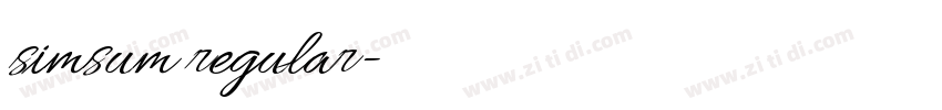 simsum regular字体转换 simsum regular字体转换